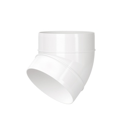 Koleno 45° VENTS 121-45 - 100mm PVC, ELEMAN 1009983