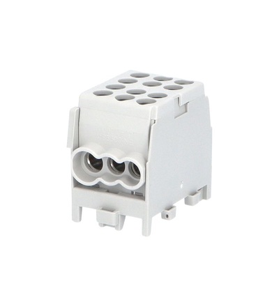 Svorkovnice rozbočovací HLAK 25 1/4 M2, 100A, 1pól., AL/CU, IP20, šedá, na DIN /2080168, ELEMAN 1010287