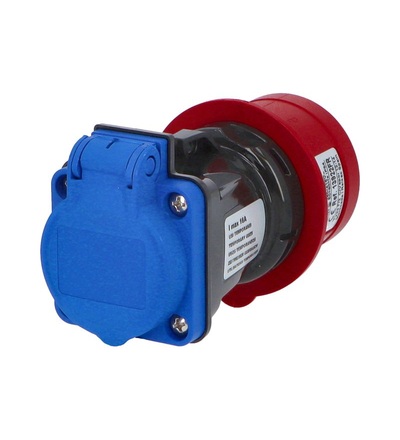 FAMATEL Adaptér 13922FR IP54/400V/16A - vidlice CEE / zásuvka s kolíkem, 13922FR