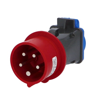 FAMATEL Adaptér 13922FR IP54/400V/16A - vidlice CEE / zásuvka s kolíkem, 13922FR