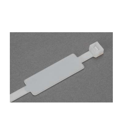 Vázací pásky s popisovacím štítkem 280x4,5mm (35x13mm), bílá, (bal.=100ks) /SEL.2.425T, ELEMAN 1791703