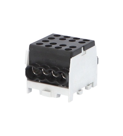 Svorkovnice rozbočovací HLAK 35-1/6 M2 S, 125A, 1pól., AL/CU, IP20, černá, na DIN /2080187, ELEMAN 1970202
