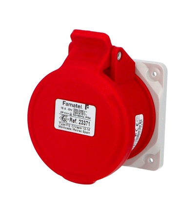 FAMATEL Zásuvka vestavná 23371 IP44 400V 16A 5P 6h přímá 23371