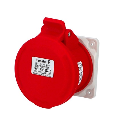 FAMATEL Zásuvka vestavná 23372 IP44 400V 32A 4P 6h přímá 23372