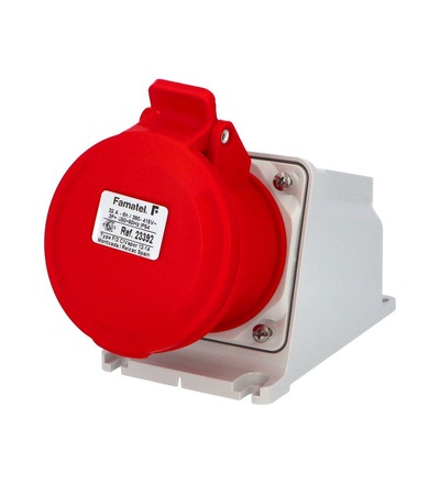 FAMATEL Zásuvka nástěnná 23392 IP44 400V 32A 4P 6h 23392