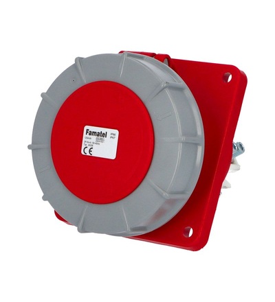 FAMATEL Zásuvka vestavná 24338 IP67 400V 125A 5P 6h šikmá 24338