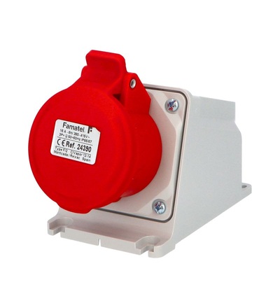 FAMATEL Zásuvka nástěnná 24390 IP67 400V 16A 4P 6h 24390