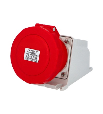 FAMATEL Zásuvka nástěnná 24393 IP67 400V 32A 5P 6h 24393