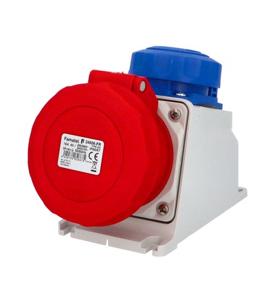 FAMATEL Zásuvka nástěnná kombinovaná 24606-FR IP67/1x230V/16A, 1x400V/16A/5 - SpeedPRO, 24606-FR
