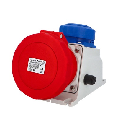 FAMATEL Zásuvka nástěnná kombinovaná 24626-FR IP67/1x230V/16A, 1x400V/32A/5 - SpeedPRO, 24626-FR