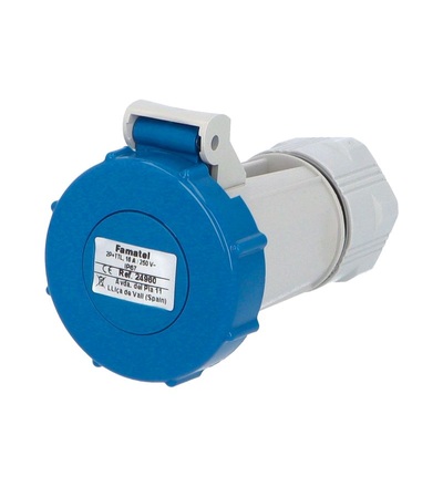 FAMATEL Spojka 24960 IP67 230V 16A 3p SCHUKO 24960