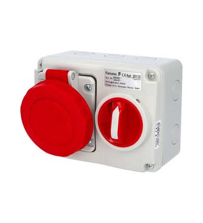 FAMATEL Zásuvka blokovaná 25110 IP67 400V 16A 5P 6h 25110