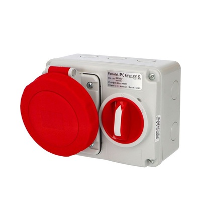 FAMATEL Zásuvka blokovaná 25113 IP67 400V 32A 5P 6h 25113
