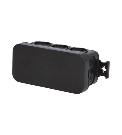 FAMATEL Krabice F6 černá - MiniBOX IP55 rozbočovací, s naklapávacím víčkem, 90x43x40mm, 3050-N