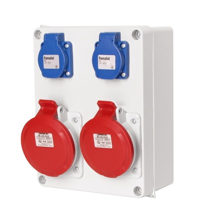 FAMATEL Krabice 30708  IP44 2x230V, 2x32/5 30708