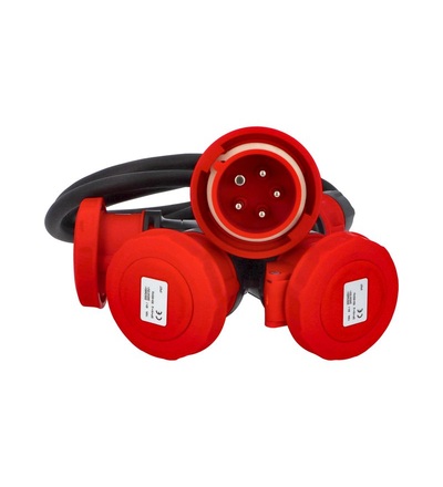 FAMATEL Rozbočovač (adaptér) 31021 IP67 400V/16A/5P, 3 vývody, kabel 2m - SpeedPRO, 31021