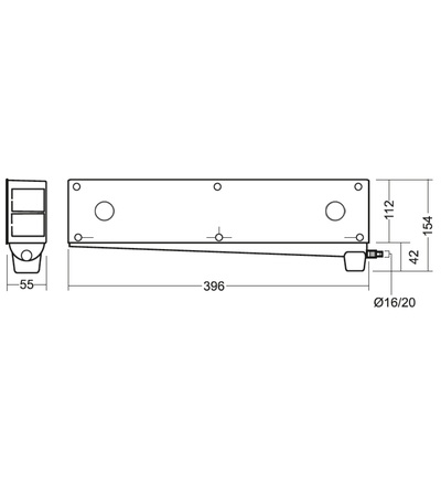 FAMATEL Krabice 3208 IP30 pro jednotku klimatizace, pod omítku, 396x154x55mm, 3208