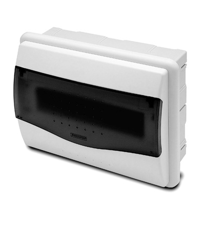 FAMATEL Rozvodnice NUOVA 3508 IP40, 8mod., pod omítku, průhl. dveře, 215x260x100mm 3508