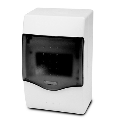 FAMATEL Rozvodnice NUOVA 3604 IP40, 4mod., na omítku, průhl. dveře, 195x115x100mm 3604