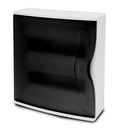 FAMATEL Rozvodnice NUOVA 3624 IP40, 24mod., na omítku, průhl. dveře, 350x310x110mm 3624