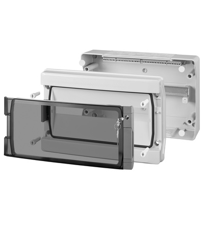 FAMATEL Rozvodnice ACQUA+ 39018 IP65, 18mod. (1x18), na omítku, průhl. dveře, 285x432x160mm 39018