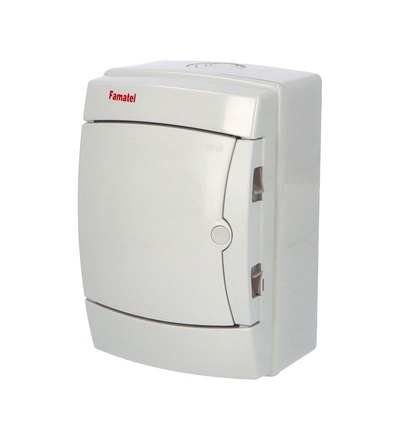 FAMATEL Rozvodnice ACQUA 3904 IP65, 4mod., na omítku, neprůhl. dveře, 215x141x110mm 3904