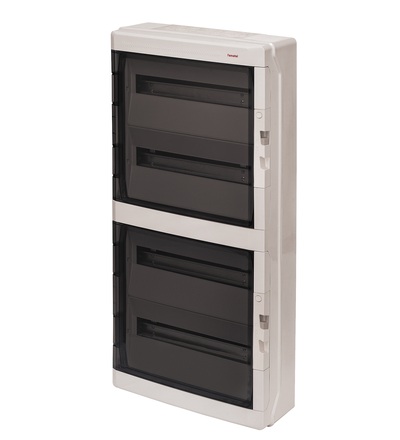 FAMATEL Rozvodnice ACQUA+ 39072 IP65, 72mod. (4x18), na omítku, průhl. dveře, 879x432x160mm 39072