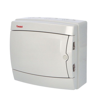 FAMATEL Rozvodnice ACQUA 3908 IP65, 8mod., na omítku, neprůhl. dveře, 215x235x110mm 3908