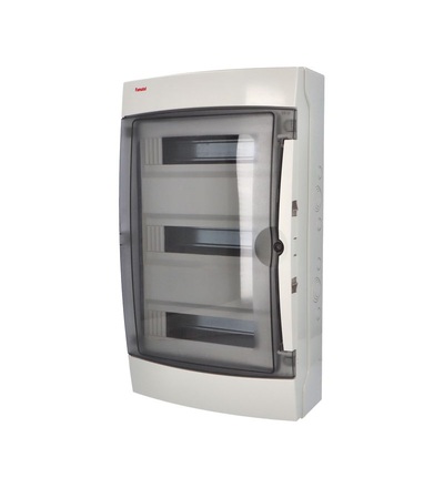 FAMATEL Rozvodnice ACQUA 3942-T IP65, 42mod., na omítku, průhl. dveře, 560x320x150mm 39421