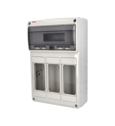 FAMATEL Skříň 3968 ACQUA Combi IP65, 13 modulů, 500x330x150mm (pro blok. zásuvky) 3968