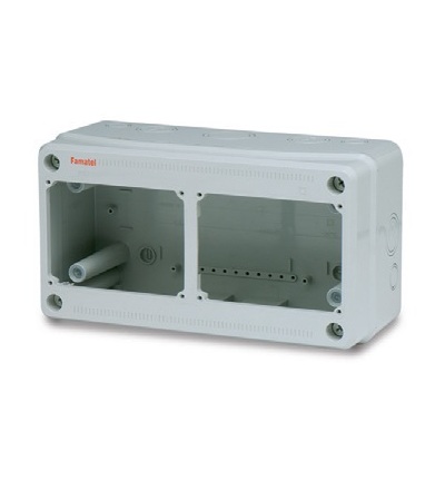 FAMATEL Skříň 3973 ACQUA Combi IP65, 2 otvory, bez modulů, 175x330x130mm (pro blok. zásuvky) 3973