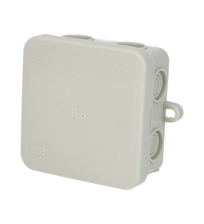 FAMATEL Krabice K8 IP54 rozbočovací, s naklapávacím víčkem, 75x75x36mm 5001