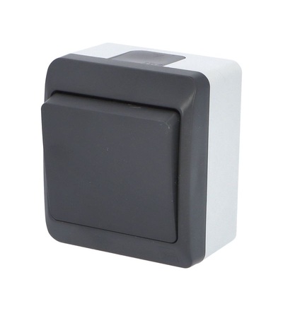 GALATEA IP44 Přepínač střídavý č.6 (antracit), FAMATEL 5331-07