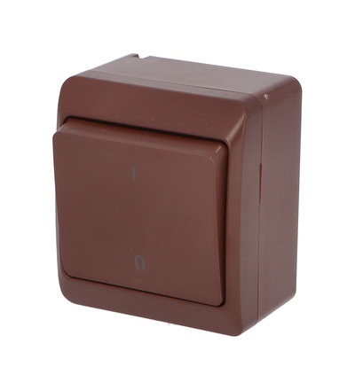 FAMATEL GALATEA IP44 Spínač dvoupólový č.2 (hnědá) 5333-06