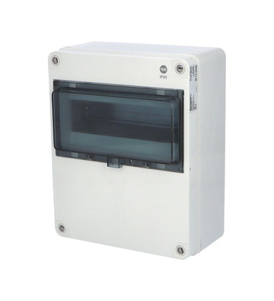 Skříň FLATBOX 5810 IP65, 10mod., na omítku, průhl. dveře, 270x220x120mm, FAMATEL 5810