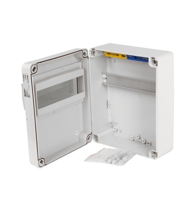 Skříň FLATBOX 5810 IP65, 10mod., na omítku, průhl. dveře, 270x220x120mm, FAMATEL 5810