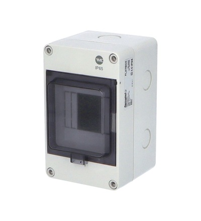 Rozvodnice FLATBOX 5904 IP65, 4mod., na omítku, průhl. dveře, 170x105x112mm, FAMATEL 5904