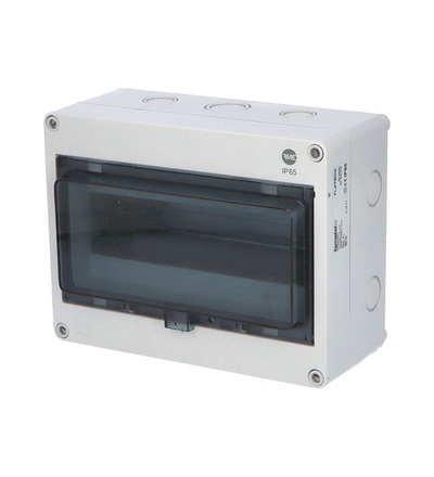 Rozvodnice FLATBOX 5910 IP65, 10mod., na omítku, průhl. dveře, 170x220x116mm, FAMATEL 5910