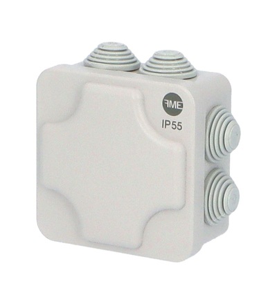 Krabice SolidBox 68002 IP55, 102x102x47mm, plné víko, stupňovité vývodky (7x), FAMATEL 68002