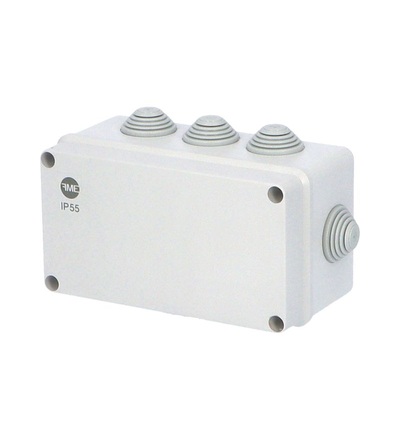 Krabice SolidBox 68052 IP55, 156x95x68mm, plné víko, stupňovité vývodky (8x), FAMATEL 68052