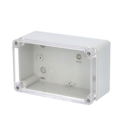 Krabice SolidBox 68071 IP65, 170x105x82mm, průhledné víko, hladké boky, FAMATEL 68071
