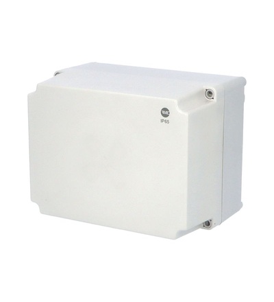 Krabice SolidBox 68180 IP65, 220x170x146mm, plné víko, hladké boky, FAMATEL 68180