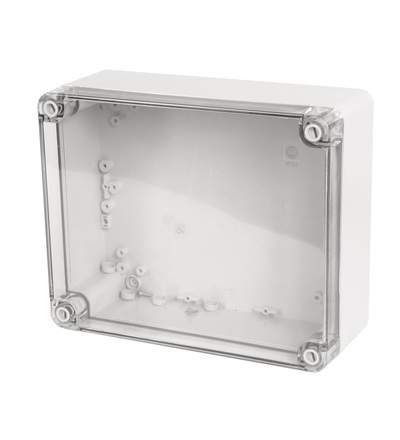 Krabice SolidBox 68191 IP65, 270x220x106mm, průhledné víko, hladké boky, FAMATEL 68191