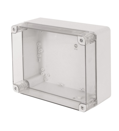 Krabice SolidBox 68201 IP65, 270x220x126mm, průhledné víko, hladké boky, FAMATEL 68201