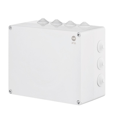 Krabice SolidBox 68242 IP55, 342x282x165mm, plné víko, stupňovité vývodky (14x), FAMATEL 68242