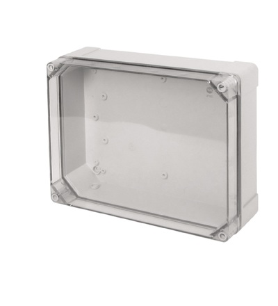 Krabice SolidBox 68251 IP65, 340x270x106mm, průhledné víko, hladké boky, FAMATEL 68251
