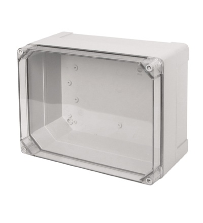 Krabice SolidBox 68261 IP65, 340x270x165mm, průhledné víko, hladké boky, FAMATEL 68261
