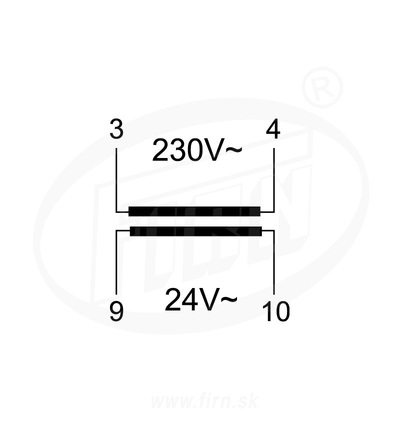 TR 24 trafo 24V, 0,5A, 12VA, ELEMAN 1000781