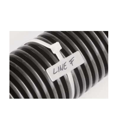 Vázací pásky s popisovacím štítkem 100x2,5mm (25x8mm), bílá, (bal.=100ks) /SEL.2.202T, ELEMAN 1791700