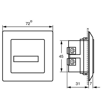 Počítadlo provoz. hodin PALADIN BW 40.18, 230V, 50Hz, černé, do PANELU, bez rám., 48x48mm, ELEMAN 1008133